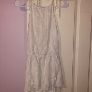 White silver striped romper from blu sperrow